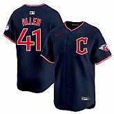 Men's Cleveland Guardians #41 Carlos Santana Navy 2025 Alternate Limited Stitched Jersey Dzhi,baseball caps,new era cap wholesale,wholesale hats